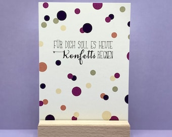 Postcard Birthday Confetti Rain