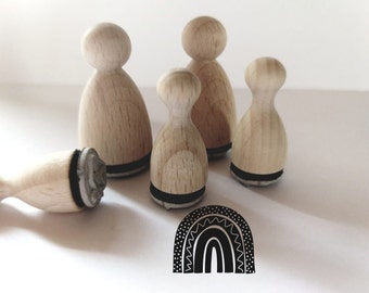 Mini rainbow stamp; Everything will be fine for greeting cards, gift tags...
