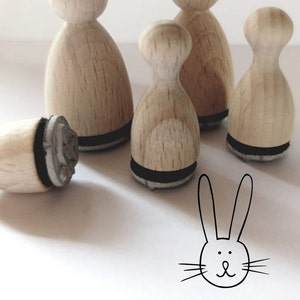 Mini francobollo coniglietto pasquale per cartoline, Pasqua, cestino pasquale, etichette regalo
