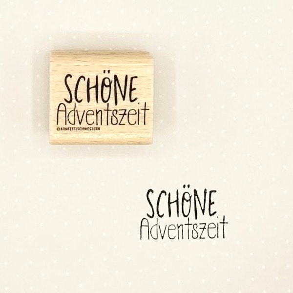 Stempel  "Schöne Adventszeit" für Kekstüten, Plätzchen, Geschenke im Advent