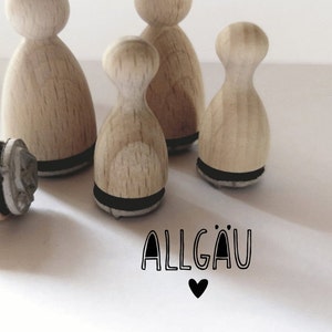 Mini carimbo "Allgäu" para cartões comemorativos, cartas, etiquetas para presentes