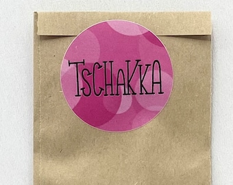 Sticker 10 pieces, stickers, gift packaging, shipping stickers "Tschakka"