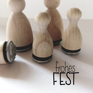 Mini sello Felices Fiestas para Navidad, etiquetas de regalo, tarjetas de felicitación