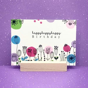Cartão postal feliz feliz aniversário