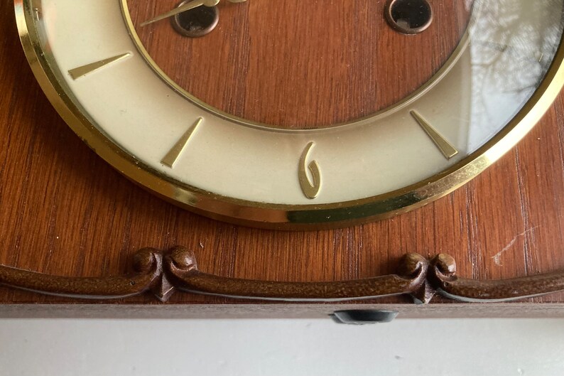 Franz Hermle Mantel Clock 1965 Germany. Etsy