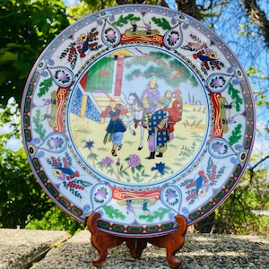 Decorative plate, richly decorated, China.