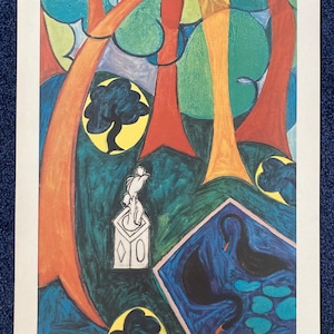 Andre Fougeron - Landscape in the Park of Sceaux. Art print.