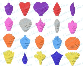 paper flower template for leaves svg leaf template paper etsy