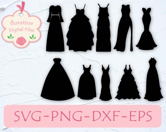 Wedding Dress Svg Files For Cricut Wedding Dress Svg Files Etsy