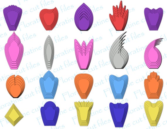 Download Paper Flower Template Paper flower SVG PDF flower template ...