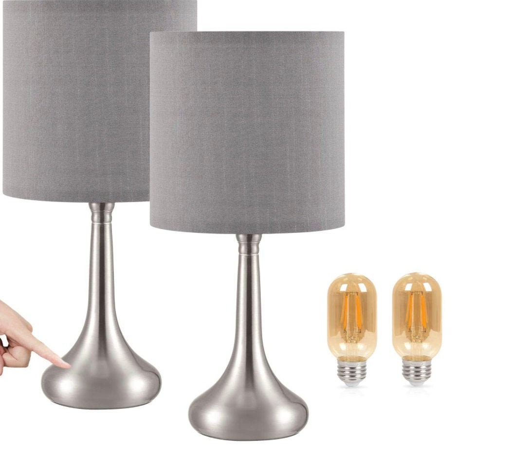 Small Touch Bedside Lamp Nightstand Lamp for Bedroom Set of 2 Etsy UK