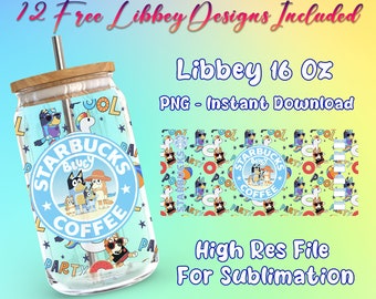 Blue Dog 12 Oz Tumbler Wrap PNG, Sippy Cup 12 Oz PNG, Flip-top Cup 12 Oz PNG, Cartoon Characters Kids Cup Png Sublimation Digital Download