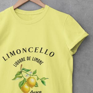 Limoncello Short Sleeve Tee, Italian Lemon Shirt,  Citrus Tee, Summer Fashion Top, Gift for Foodies, Vintage Style T-Shirt