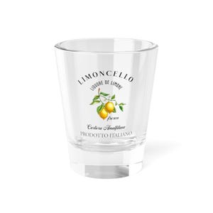 Limoncello Shot Glass: Italian Citrus Spirit Glass, Barware, Gift for Cocktail Lovers, Home Bar Decor, Lemon Drinkware