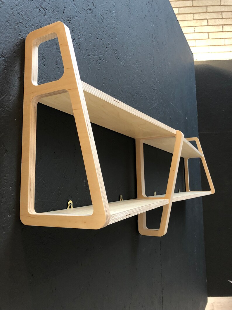 Plywood Shelf Mid Century Modern Shelves Birch Ply Modular Etsy UK