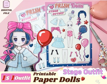 Printable paper dolls clothing, Easy paper craft for kids, Stage Outfit  Paper Doll Clothes, Preschool craft, Kids printable Holiday Activity