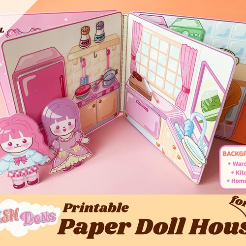 Paper Doll House Printable Paper Doll Busy Book Quiet Book - Etsy Canada