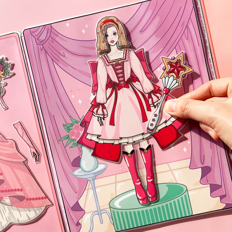 Paper Dolls Princess Play Kit Paper Doll House Dress Shop DIY Etsy