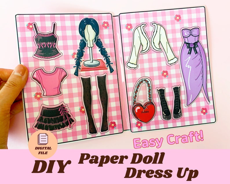 Printable Paper Dolls Dress up for Kids, DIY Busy Book, Paper Craft for ...