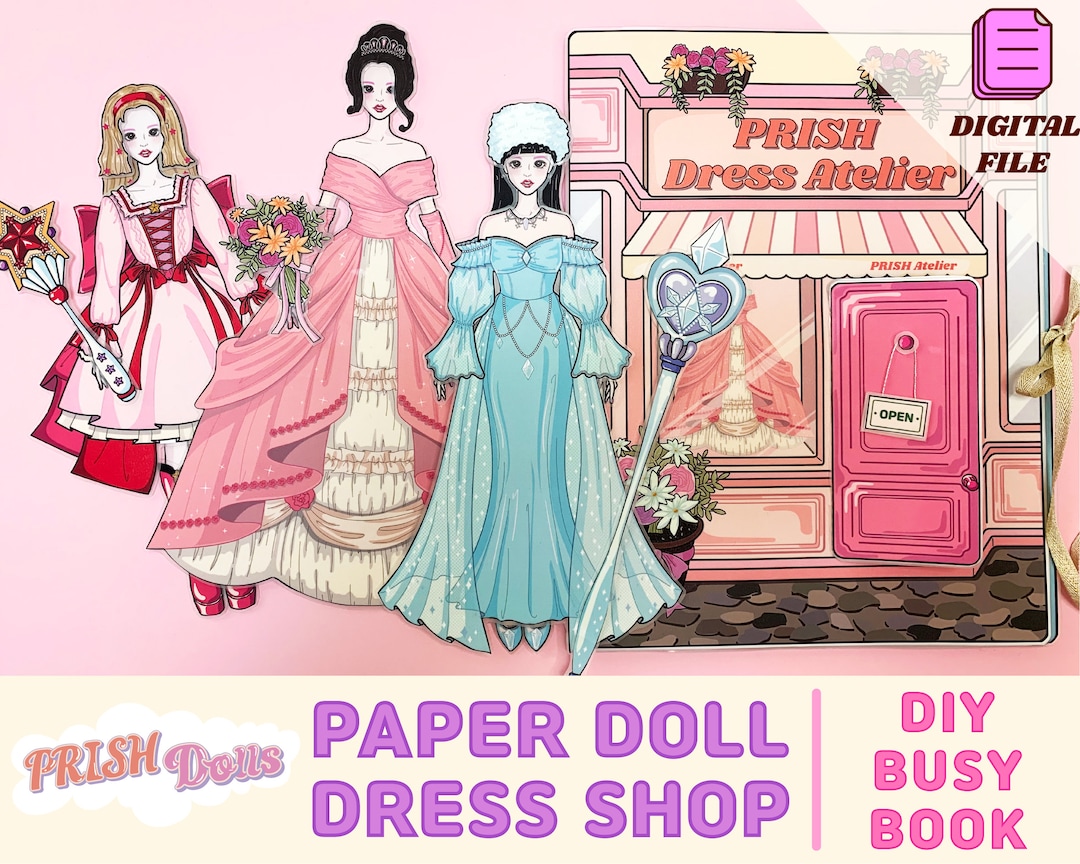 The Pipity Dress-up Paper Dolls Gift Set Folder Presents for Girls