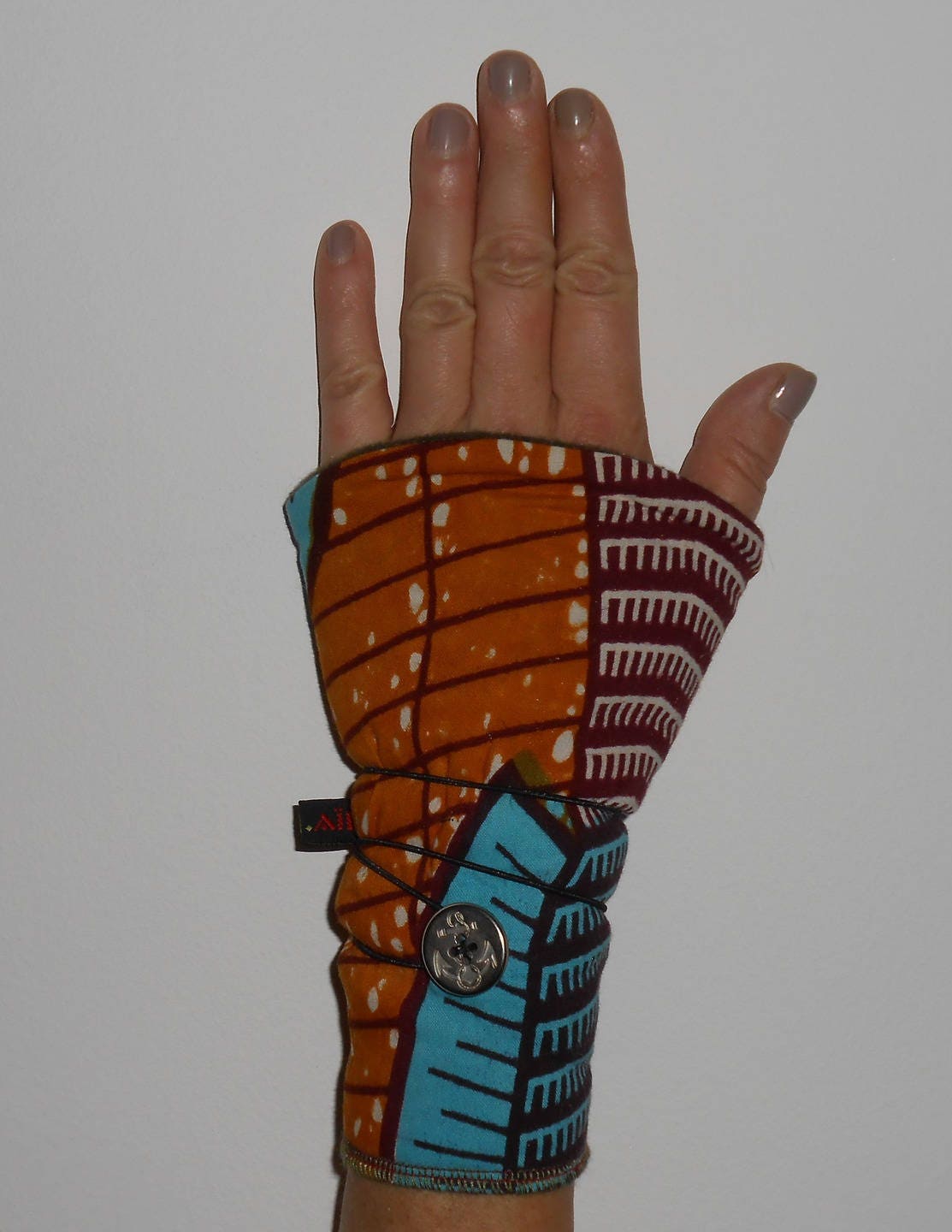 Arm warmers women teen wrist warmers fleece and African wax Etsy