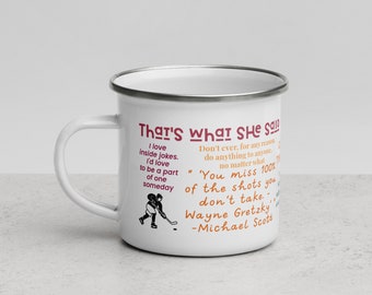 Michael Scott Quotes Enamel Mug | The Office Fans | Funny Sayings | Gift Idea