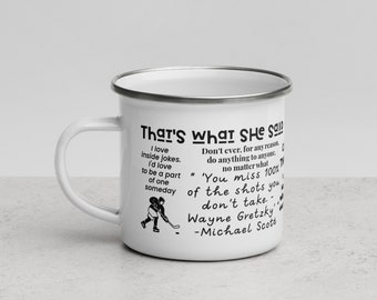 Small Cup* | Michael Scott Quotes Enamel Mug | The Office Fans | Funny Sayings | Gift Idea | Steve Carell Fan