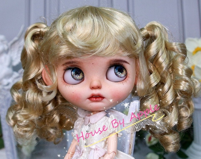 Blythe Wig Retro Princess Pigtails Imitation Mohair Wig Doll Wig 9-10inch Pullip wig lovely Style Doll Wig qbaby wig