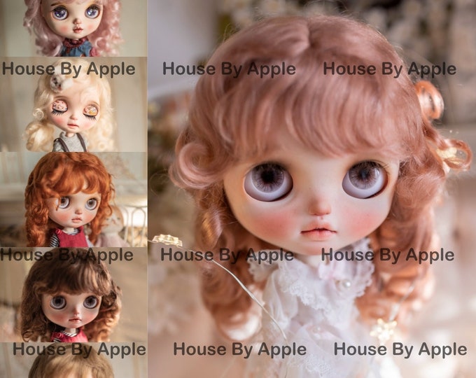 New Colour!! Neo Blythe Wig Curly hair cute Mohair Wig Doll Wig 9-10inch Pullip wig lovely Style Blythe Doll Blythe Hair qbaby wig