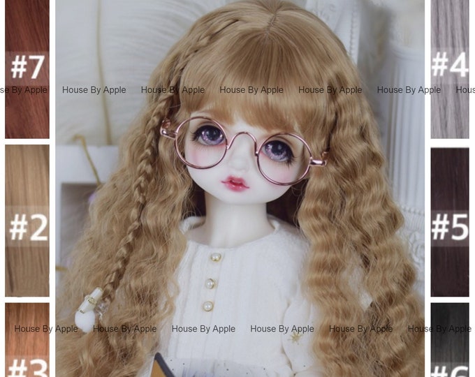 Custom Made Soft Imitation Mohair BJD Long Wavy Curly hair Soft wig for 1/3 SD 1/4 msd 1/6 yosd Blythe doll wig