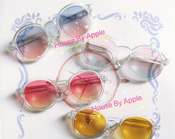 Round Gradient plastic frame Glasses Blythe Glasses Doll Miniature Cute Glasses Doll fashion for Blythe Doll Glasses