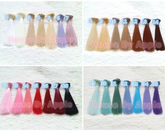 NewColour!Doll Hair Long wefts for BJD/SD/Yosd/Barbie/Monsterhigh/Blythe/1:6/LatiYellow doll making custom doll wig custom doll DIY doll wig