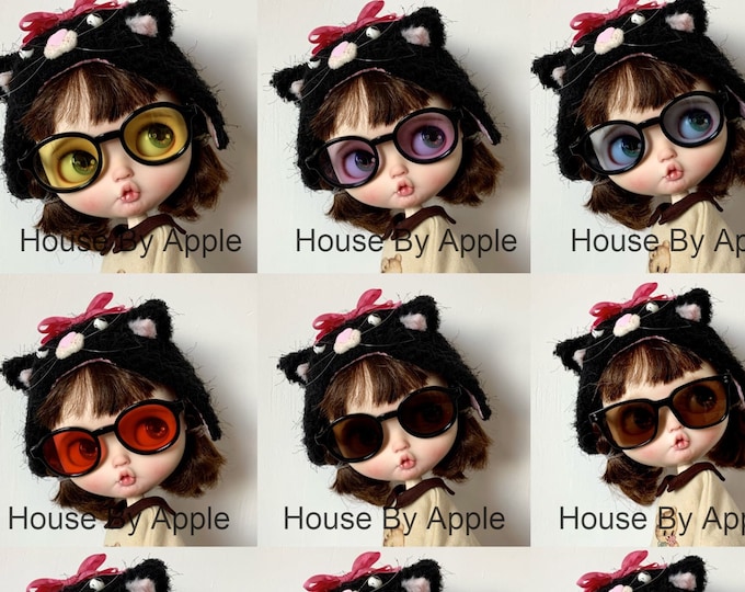 Round Sunglasses Square Sunglasses Blythe Glasses Doll Miniature Cute Glasses Doll fashion for Blythe Doll Glasses 20cm Doll Glasses