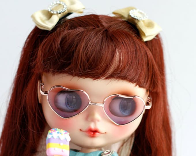 Fashion casual style Blythe American Girl Heart Glasses!! Doll Miniature/Cute Glasses/Round Glasses/Doll fashion for Blythe 8 colours