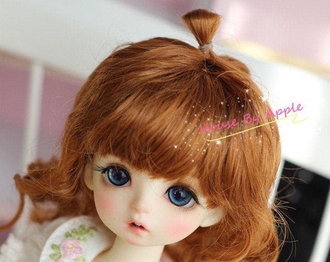 BJD Cute Carrot naturally curly hair imitation Mohair wig for  1/3 SD 1/4 msd 1/6 yosd Wig