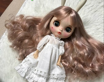 Classical Lovely Two Tone Pale Gold Hair Blythe Nude Doll /Blythe factory/blythe joint body/blythe full body/Custom Use