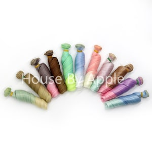 Doll Hair Curly Wavy wefts for BJD/SD/Yosd/Barbie/Monster high/Blythe/1:6/Lati Yellow doll making custom doll wig custom dolls DIY doll wig