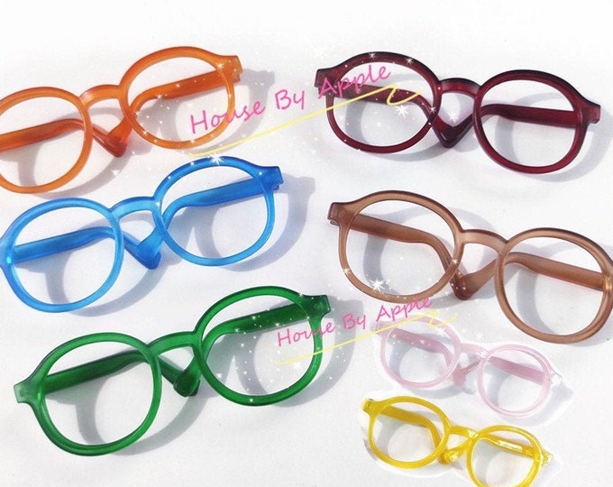 Round Matte Jelly plastic frame Glasses Blythe Glasses Doll Miniature Cute Glasses Doll fashion for Blythe Doll Glasses