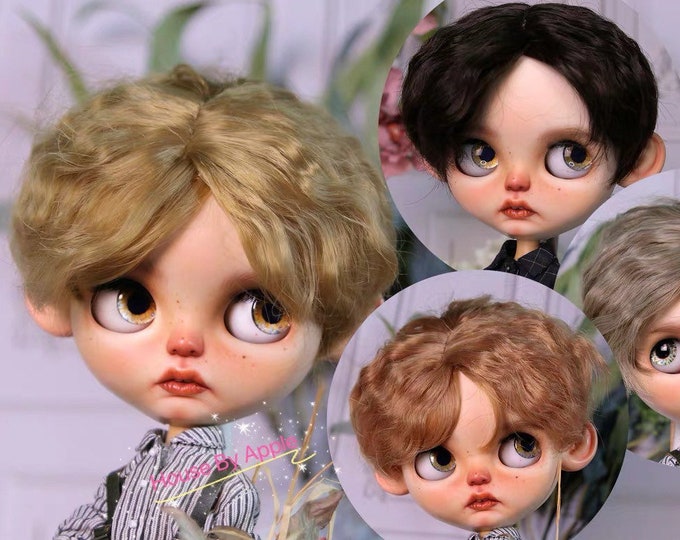 4 Colour Blythe Wig Boy style Wig Doll Wig 9-10inch Pullip wig Cool Style Doll Wig