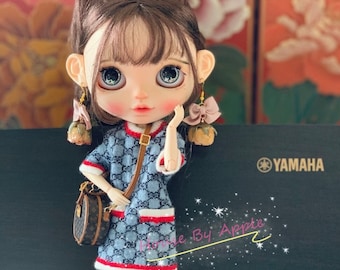 Fashion Doll Round shoulder bag Doll Handbag Handmade Doll Bag for Neo Blythe Holala 1/6 BJD Azone Doll Bag Outfit Custom Doll Accessories