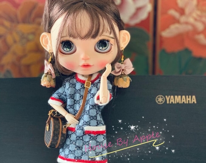 Fashion Doll Round shoulder bag Doll Handbag Handmade Doll Bag for Neo Blythe Holala 1/6 BJD Azone Doll Bag Outfit Custom Doll Accessories