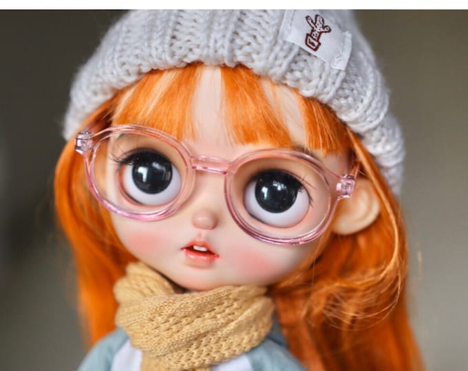 New Colour!! Round plastic frame Glasses Blythe Glasses Doll Miniature Cute Glasses Doll fashion for Blythe Doll Glasses