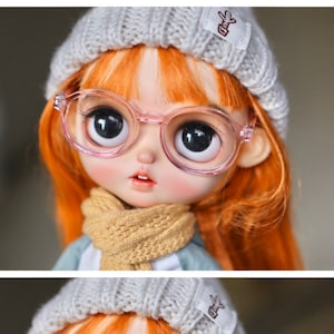 New Colour!! Round plastic frame Glasses Blythe Glasses Doll Miniature Cute Glasses Doll fashion for Blythe Doll Glasses