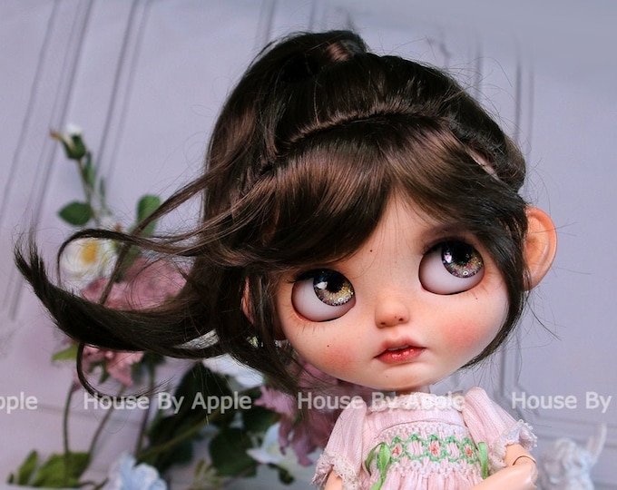 Blythe Wig Wavy ponytail Imitation Mohair Wig Doll Wig 9-10inch Pullip wig lovely Style Doll Wig