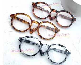 Round Tortoiseshell plastic frame Glasses Blythe Glasses Doll Miniature Cute Glasses Doll fashion for Blythe Doll Glasses