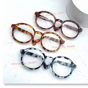 Runde Schildpatt Kunststoff Brille Blythe Brille Doll Miniature Cute Glasses Doll Brillen Mode für Blythe Doll Glasses