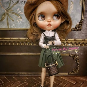 Sac à bandoulière pour poupée tendance Sac à main pour poupée Sac de poupée fait main pour Neo Blythe Holala 1/6 BJD Azone Sac de poupée Outfit Accessoires de poupée personnalisés