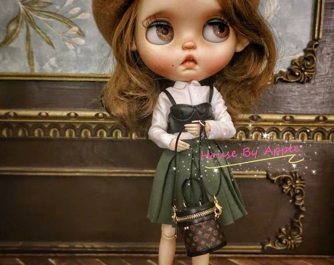 Fashion Doll shoulder Bag Doll Handbag Handmade Doll Bag for Neo Blythe Holala 1/6 BJD Azone Doll Bag Outfit Custom Doll Accessories