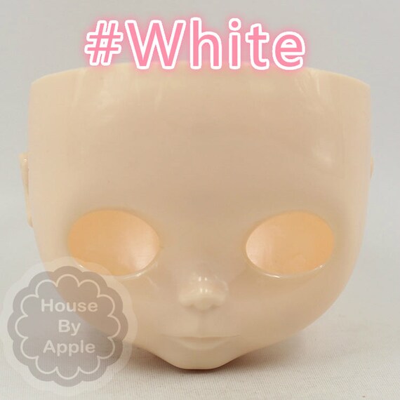 White Faceplate front and back make-up face for RBL 12/" Blythe custom Doll