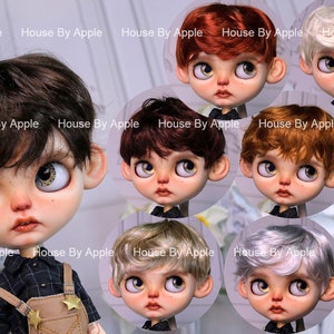 Blythe Doll Wig Short Hair Imitation Mohair Wig Doll Wig 9-10inch Pullip wig Boyish Boy qbaby wig